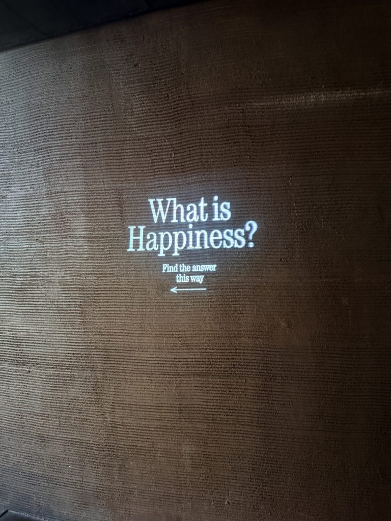 河內 Pizza 4P's 店內 What is Happiness 投影牆
