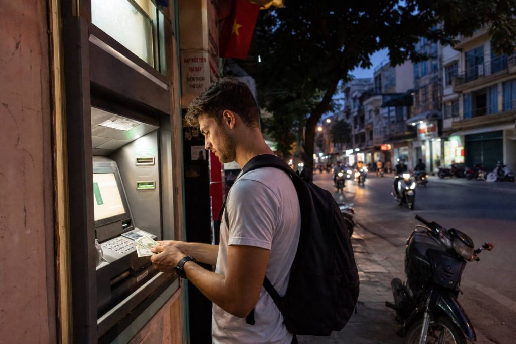 越南市區 ATM 提款,旅遊備用現金方式
